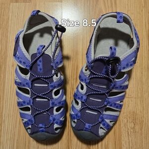 Purple and Gray Sandals - Size 8.5